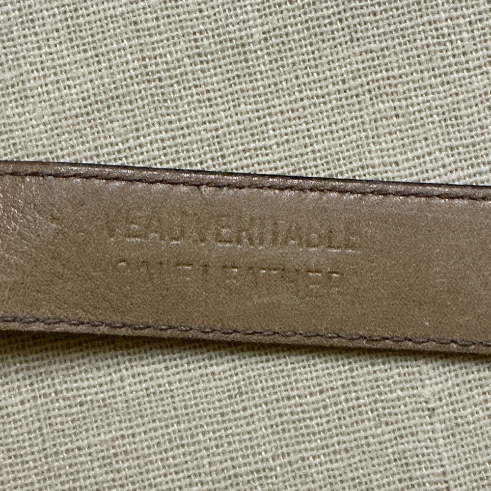 CHANEL Brown Leather Belt with Gold Logo Buckle - Picture 6 of 8